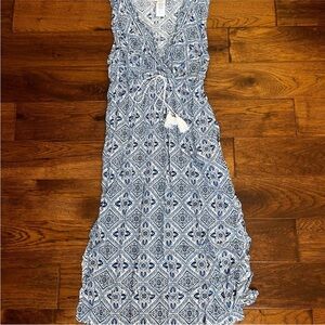 La Blanca Breeze Tie Front Cover Up Dress in Capri Size M